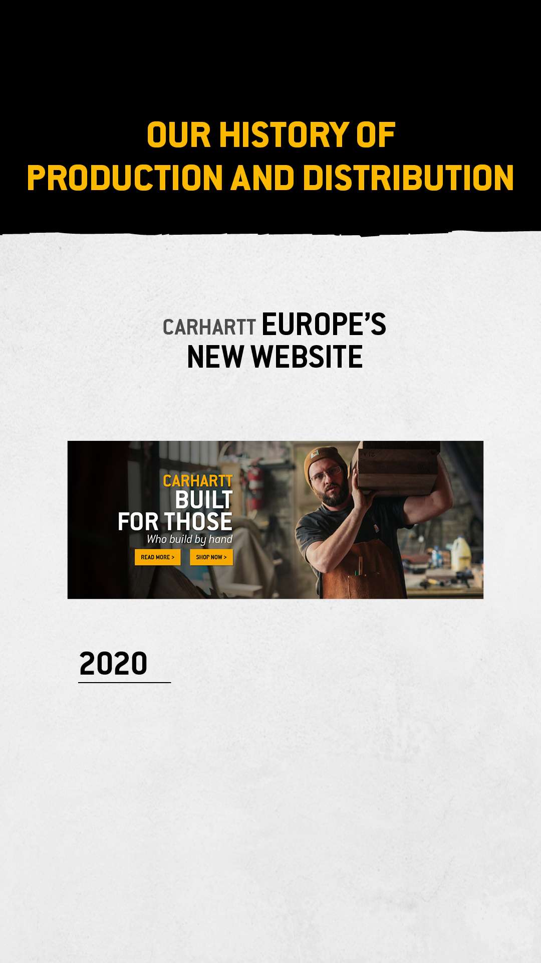 Carhartt website store